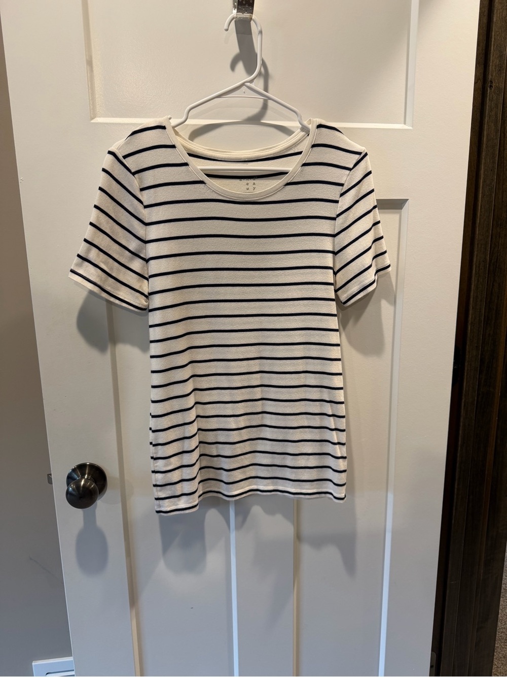 a new day Navy & White Striped Short Sleeve Tee